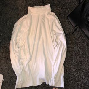 White turtleneck sweater